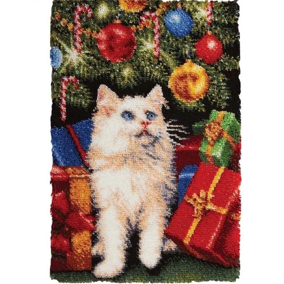Christmas with CocoRug Making Latch Hooking Kit (52x38cm print canvas)